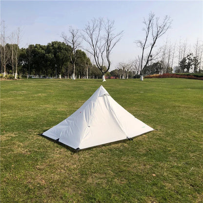 1 Person Hiking Camping Tent Ultralight Rodless Pyramid Tent 4 Season Backpack Tent Outdoor Waterproof Awnings Sun Shlelter Tent