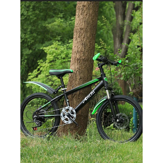 Carbon Steel Children's Bicycle Mountain Bike Variable Speed Disc Brake Male and Female Student Pedal Bike20Inch22Inch Bicycle