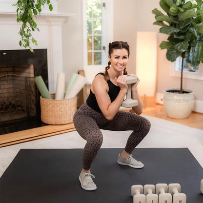 2LB Dumbbells, Anti-Slip, Anti-Roll, Thick Handles, Free Weights, Square Dumbbells for Secure Workouts at Home, Weightlifti