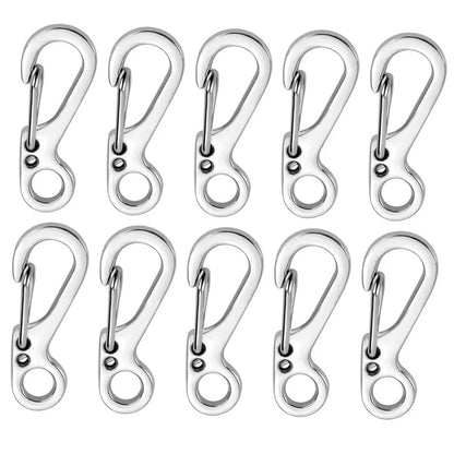 10Pcs/lot Mini Carabiner Paracord Molle Gear Hooks Key Chain Camping EDC Survival Climbing SF Spring Backpack Clasps Keychain