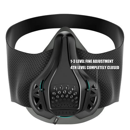 Sports Mask Adjustable 48 Levels Breathing Air Resistance Exercise Running Fitness Mask Fitness Exercise Physical Endurance Trai