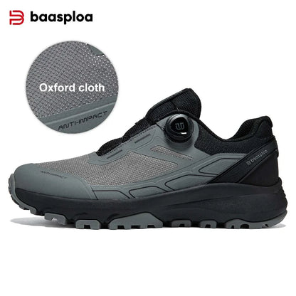 Baasploa Men Hiking Shoes Outdoor Climbing Mesh Breathable Travel Walking Shoes Male Non-Slip Wear Resistant Comfortable Sneaker