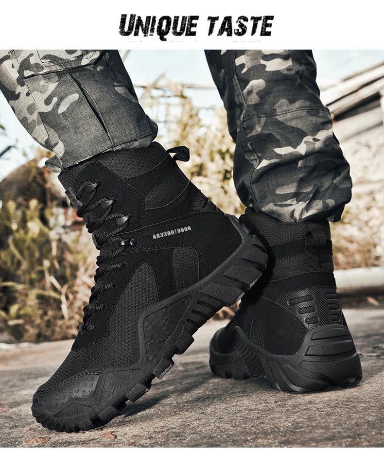 Men's waterproof hiking boots, lightweight outdoor work boots, stylish and durable hiking boots