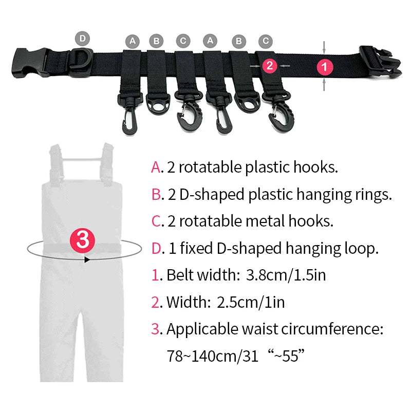 Shawto Multi-function Nylon Belt Rod Holder Portable Pole Inserter Fishing Rod Pesca Rack Quick Belt Holder Inserting Device
