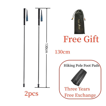 110g 120g 130g Turstaver i Karbonfiber Ultralette Turstaver Sammenleggbare Vandrestaver Bærbare Turstaver Campingtur
