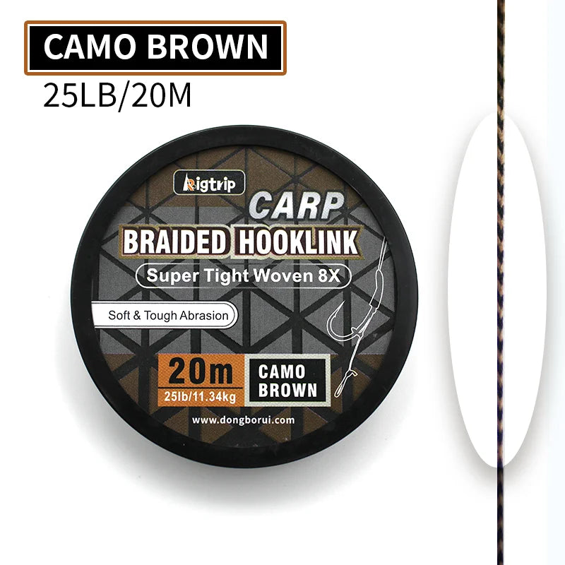  Carp Fishing Line Soft Hooklink Braid Hook Link Uncoated Braided Line For Hair Rig Carp Coarse Method Feeder Fishing Accessori