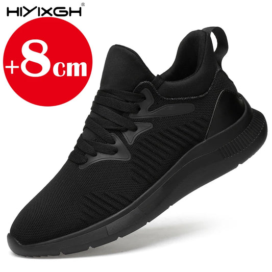 Elevator shoes for man height increase 6cm 8cm 2025 Luxury Brand sneaker Genuine Leather Men's Hidden Heels Casual Shoe Heights