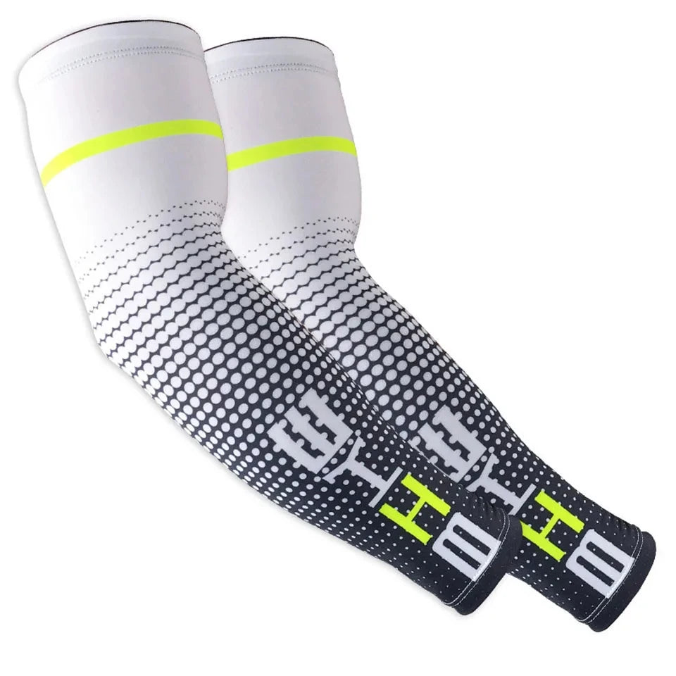1 Pair Cool Men Cycling Running Bicycle UV Sun Protection Cuff Cover Protective Arm Sleeve Bike Sport Arm Warmers Sleeves