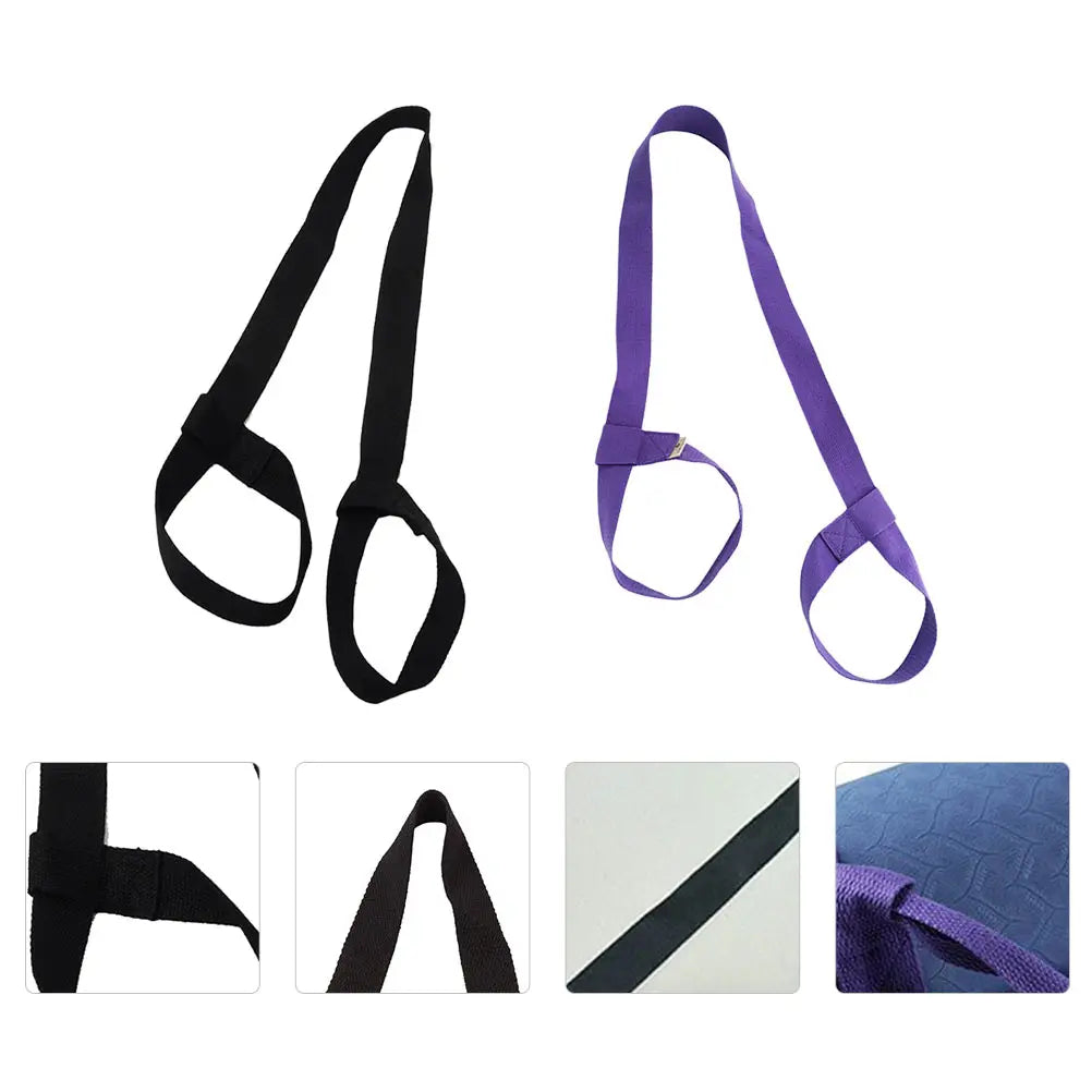 2Pcs Yoga Mat Strap Made of High Quality Polyester Cotton Carrying System for Exercise Sling Belt Holder Adjustable Loop
