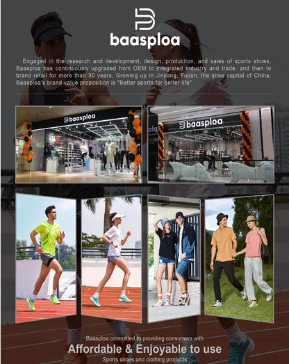 Baasploa Men Outdoor Sneakers Anti Splash Water Rotating Button Hiking Shoes Comfort High-Top Trekking Walking Shoes Non-Slip