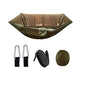 260*140cm Automatic Quick-opening Mosquito Net Hammock Outdoor Camping Bed Pole Anti-rollover Nylon Hammock with Mosquito Net