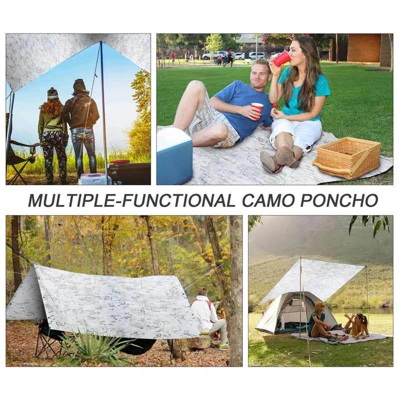 Rain Coat Women Men Simulation Tree Breathable Outdoor Raincoats Poncho Waterproof Rain Hiking Hunting Camp Fishing Gear Cover