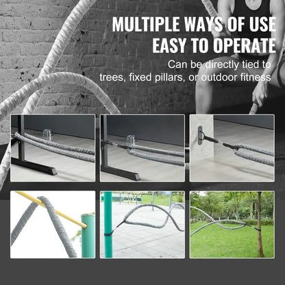 1.5-Inch x 30-Ft Battle Rope for Home Gym Strength Training Fitness Workout Portable Accessory