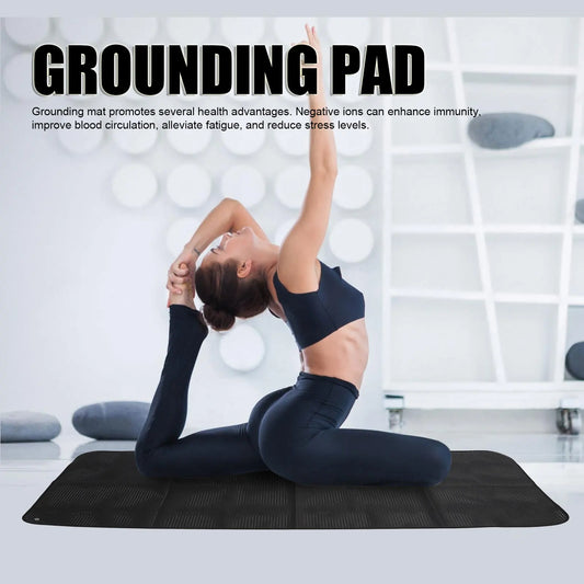 Grounding Sheet Grounding Mat Breathable Hole Black Stable Mood Improves Digestion Anxiety Relief Reduce Soreness for Sleeping