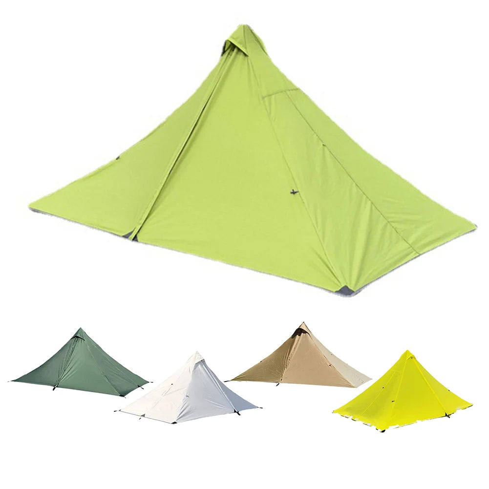 Camping Outdoor Ultralight Tipi Teepee Tent Pyramid Double Layer Bushcraft 1 Person Tents Hot Tent Waterproof
