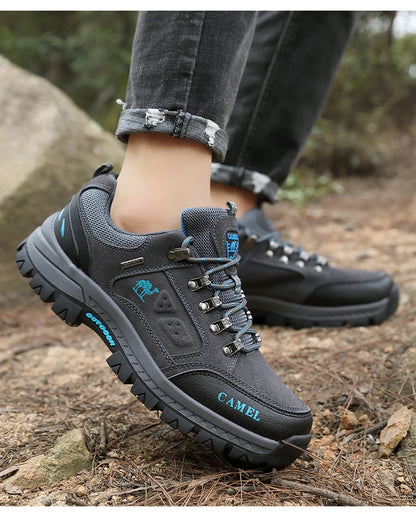 2025 Brand Black Hiking Shoes Men Outdoor Climbing Trekking Sneakers for Men Non-Slip Mountaineering Shoes Man Walking Sneaker