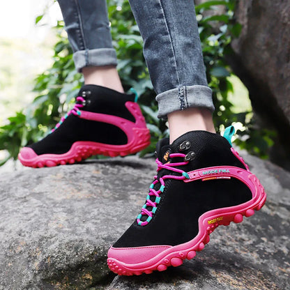 Cow Leather Winter Men Hiking Boots For Women Outdoor Waterproof Treeking Snow Shoes Climbing Mountain Hunting Walking Sneakers