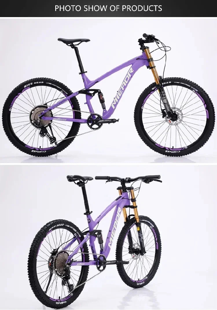26/27.5 inch downhill bike dual shock absorption gravel bike 11 speed soft tail mountain bike adult hydraulic brake bicycle