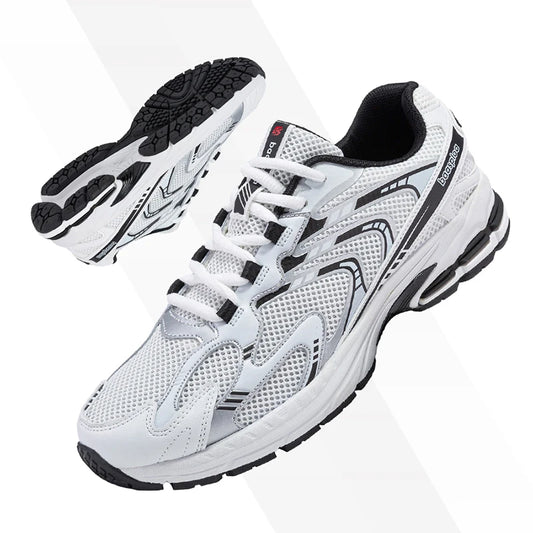 Baasploa Men's Running Shoes 2025 New Summer Mesh Breathable Vintage Shoes High Quality Male Cushioning Elaticity Sport Shoes
