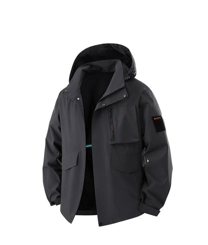 CHRLCK Men Women Hiking Jackets Waterproof Large Size Spring Autumn Windbreaker Camping Climbing Outdoor Coats Unisex