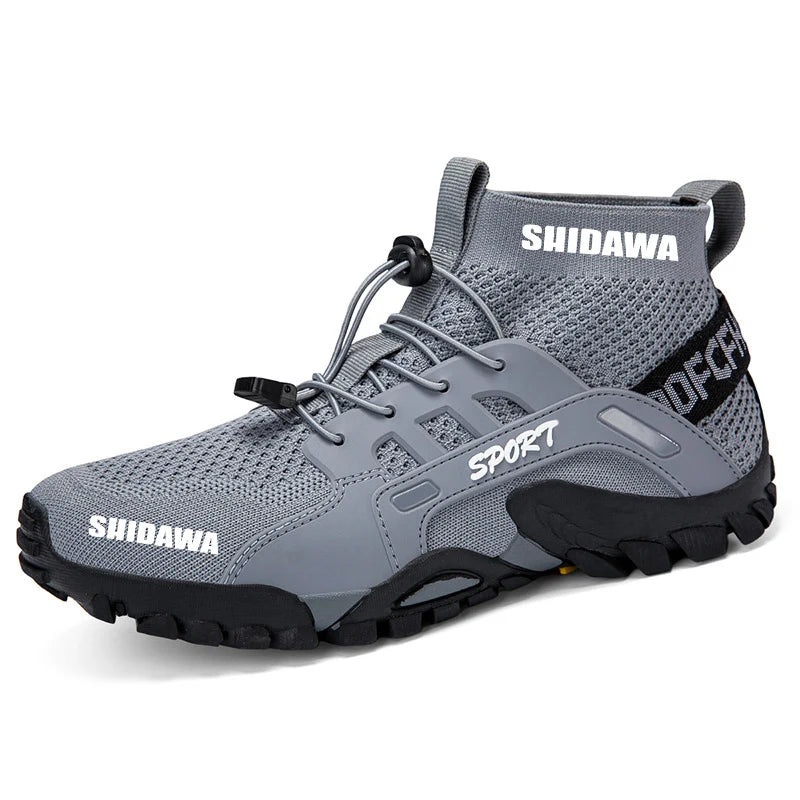 Shidawa Men Non-slip Fishing Shoes Outdoor Sports Breathable Hunting Boots Large Mesh Quick-drying Upstream Shoes Cycling Shoes