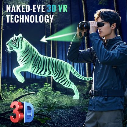 1000m 8K Night Vision Binoculars 3D VR Infrared Night Vision 6X Digital Zoom 5000mAh Battery,Compass, for Camping Hiking Concert