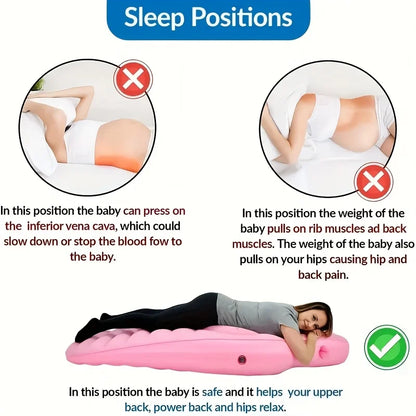 Ultra Soft PVC Inflatable Maternity Pillow Face Down Mattress Full Body Support Pregnant Women Protect Every Moment of Pregnancy
