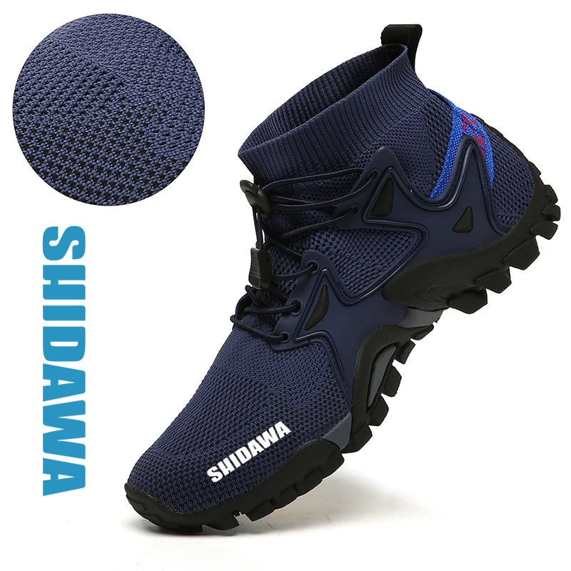 New Men's Non-slip Fishing Shoes Outdoor Sports Breathable Hunting Boots Mesh Quick-drying Upstream Shoes Cycling Shoes Sneakers