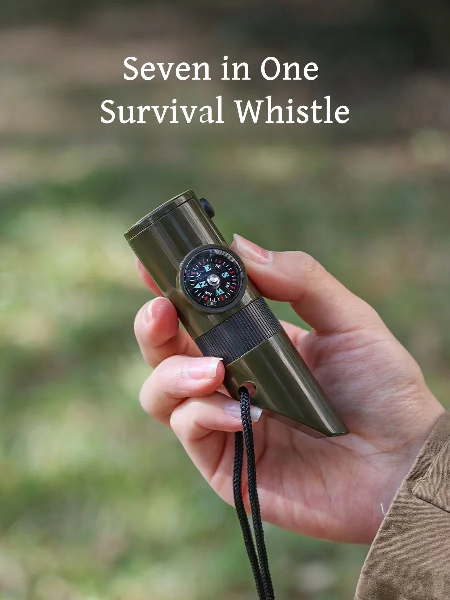 Multi-Function Survival Whistle with Compass & Thermometer, Lightweight for Camping, Hiking & Outdoor Adventures