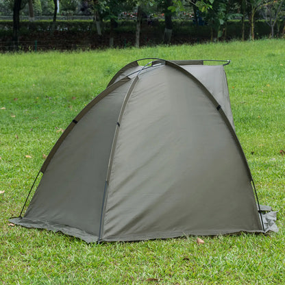 1-2 Person Carp Fishing Bivvy Shelter Tent for Outdoor Camping Hunting Travel Adventure Quick Erect Waterproof Rainproof Green