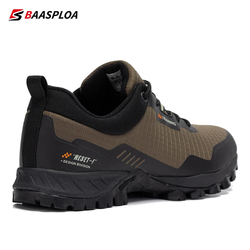 Baasploa New Man's Hiking Shoes Fashion Waterproof Male Outdoor Sneakers Comfortable Shoes Men Anti-Slip Wear-Resistant Footwear