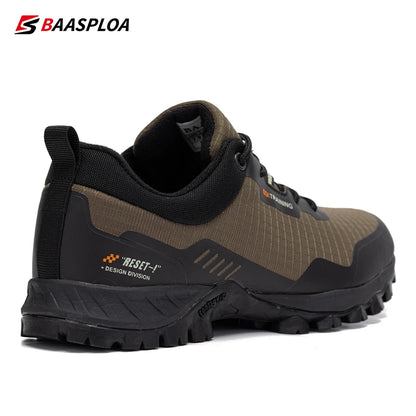 Baasploa New Man's Hiking Shoes Fashion Waterproof Male Outdoor Sneakers Comfortable Shoes Men Anti-Slip Wear-Resistant Footwear