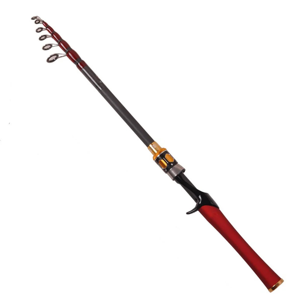 Telescopic Fishing Rod 1.8m/2.1m/2.4m Spinning Fishing Rod Carbon Fiber Spinning Casting Fishing Rod for Bass Pike Carp Fishing