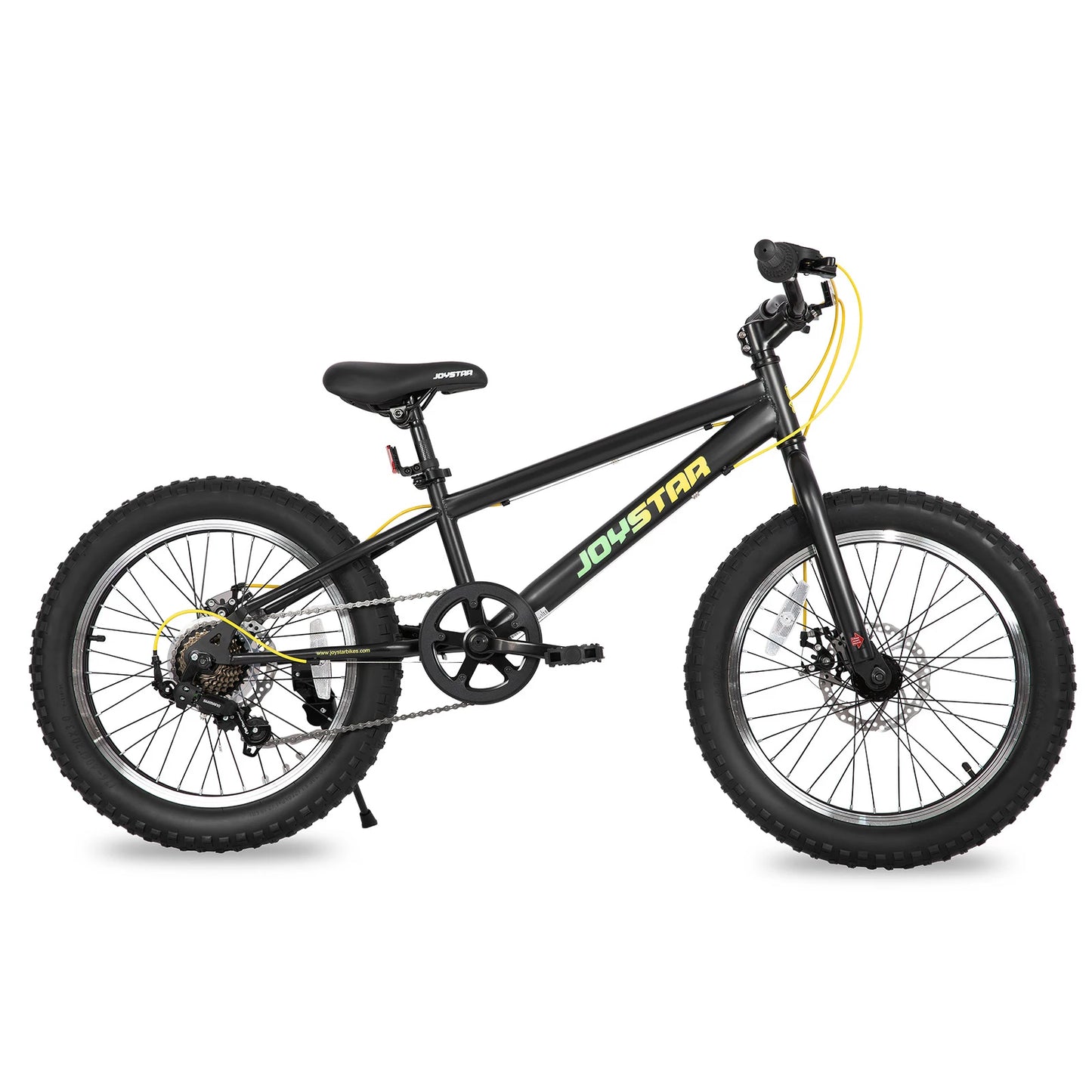 JOYSTAR 20 Inch Mountain Bike for Kids Ages 7-12 Year Old, Fat Tires, 7 Speed Shimano Drivetrain, Disc Brakes, Fat Tire Bicycles