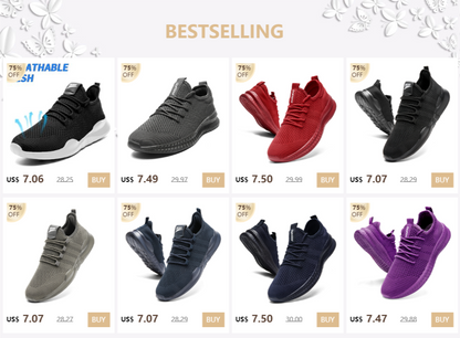 Non-slip Men's Women Lightweight Running Casual Tennis Shoes Breathable Comfortable Mesh Mama Gym Sneakers  zapatos de mujer