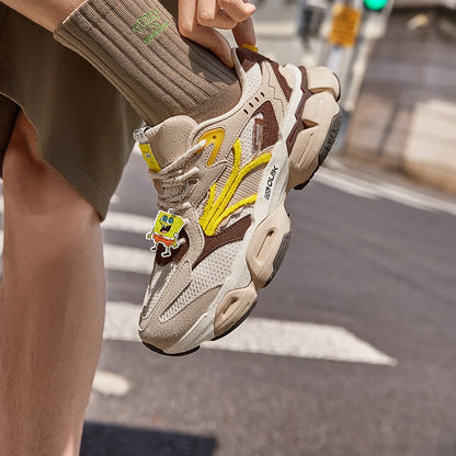 361 Degrees Men Casual Sports Shoes Summer Mesh Breathable Outdoor Comfortable Retro Light Thick-soled Male Sneakers 672436773