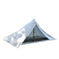 1-Person Ultralight Pyramid Tent - Without Poles, Waterproof PU4000, Mesh Layers for Backpacking & Mountain Hiking