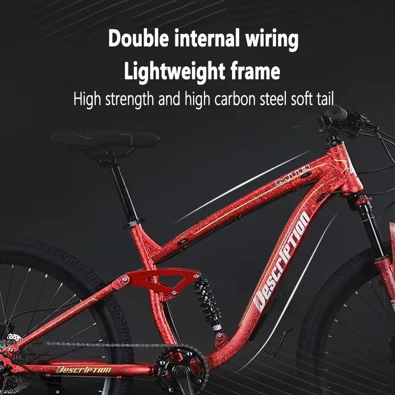 27.5 inch mountain bike single disc oil brake Downhill Bicycle soft tail mtb dual shock absorber 10speed Cross Country bicicleta