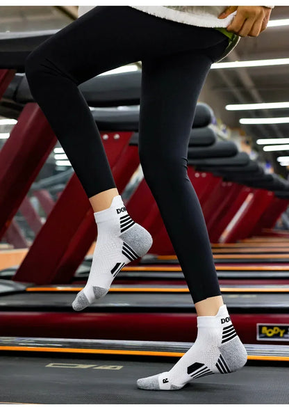 3 Pairs Marathon Running Socks Man Women Professional Sport Ankle Sock Fitness Thickened Cushioned Tube Low Cut Boat Short Socks