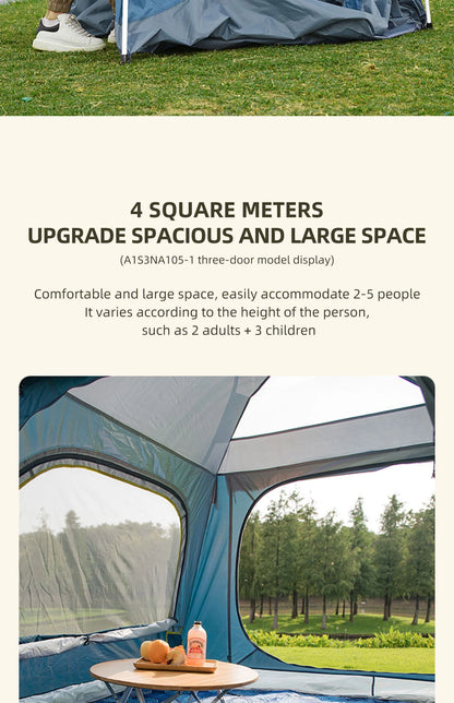 GOLDEN CAMEL 2-3 Persons Camping Tents Outdoor Portable Folding Automatic Tent Travel Rainproof Camping Equipment Beach Canopy