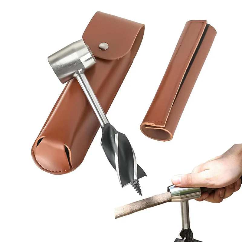 Survival Hand Auger Wood Drill with Scotch Eye for Large Wood Pegs Essential Bushcraft Gear Manual Drill Hole Woodworking Tools