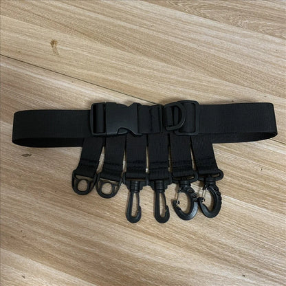 Shawto Multi-function Nylon Belt Rod Holder Portable Pole Inserter Fishing Rod Pesca Rack Quick Belt Holder Inserting Device