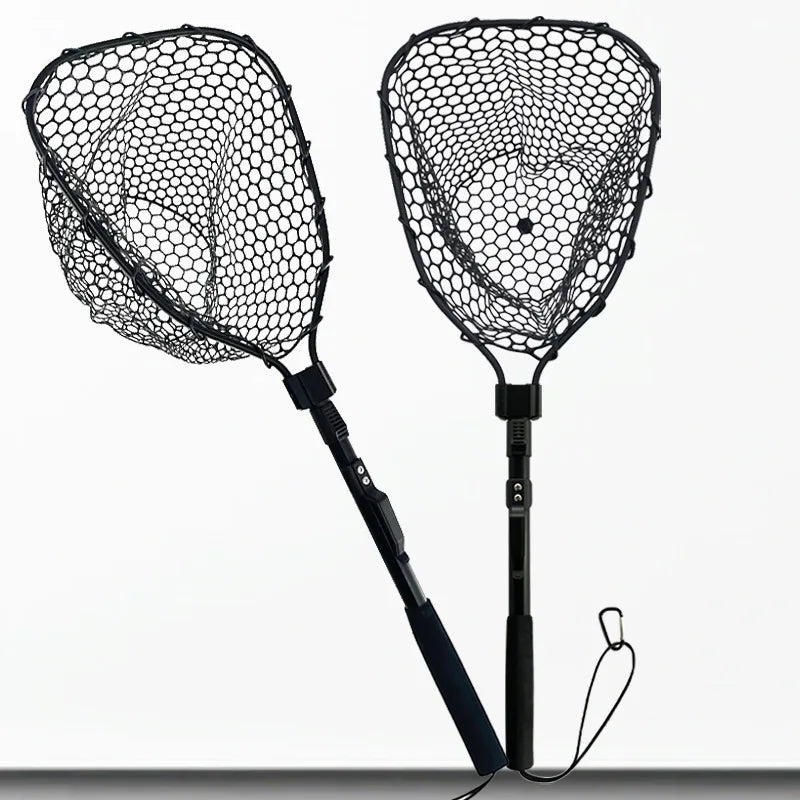 1pcs Portable 29.33in Length Folding Fishing Brail Net Lightweight Aluminum Alloy Frame Fishing Landing Scoop Net for Freshwater