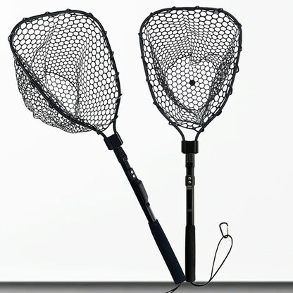 1pcs Portable 29.33in Length Folding Fishing Brail Net Lightweight Aluminum Alloy Frame Fishing Landing Scoop Net for Freshwater