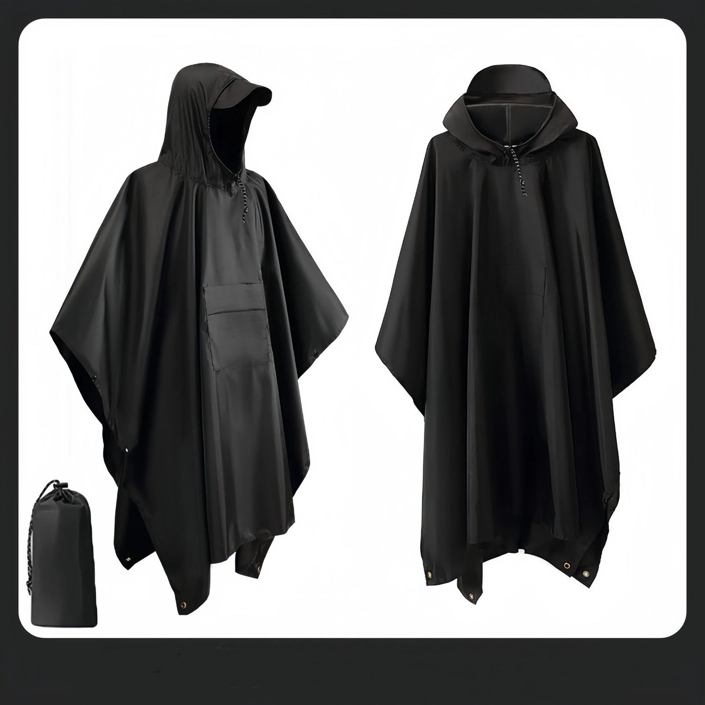 New 3 in 1 Outdoor Raincoat Waterproof Multifunction Rain Cover Lightweight Large Outdoor Rainwear Hiking Travel