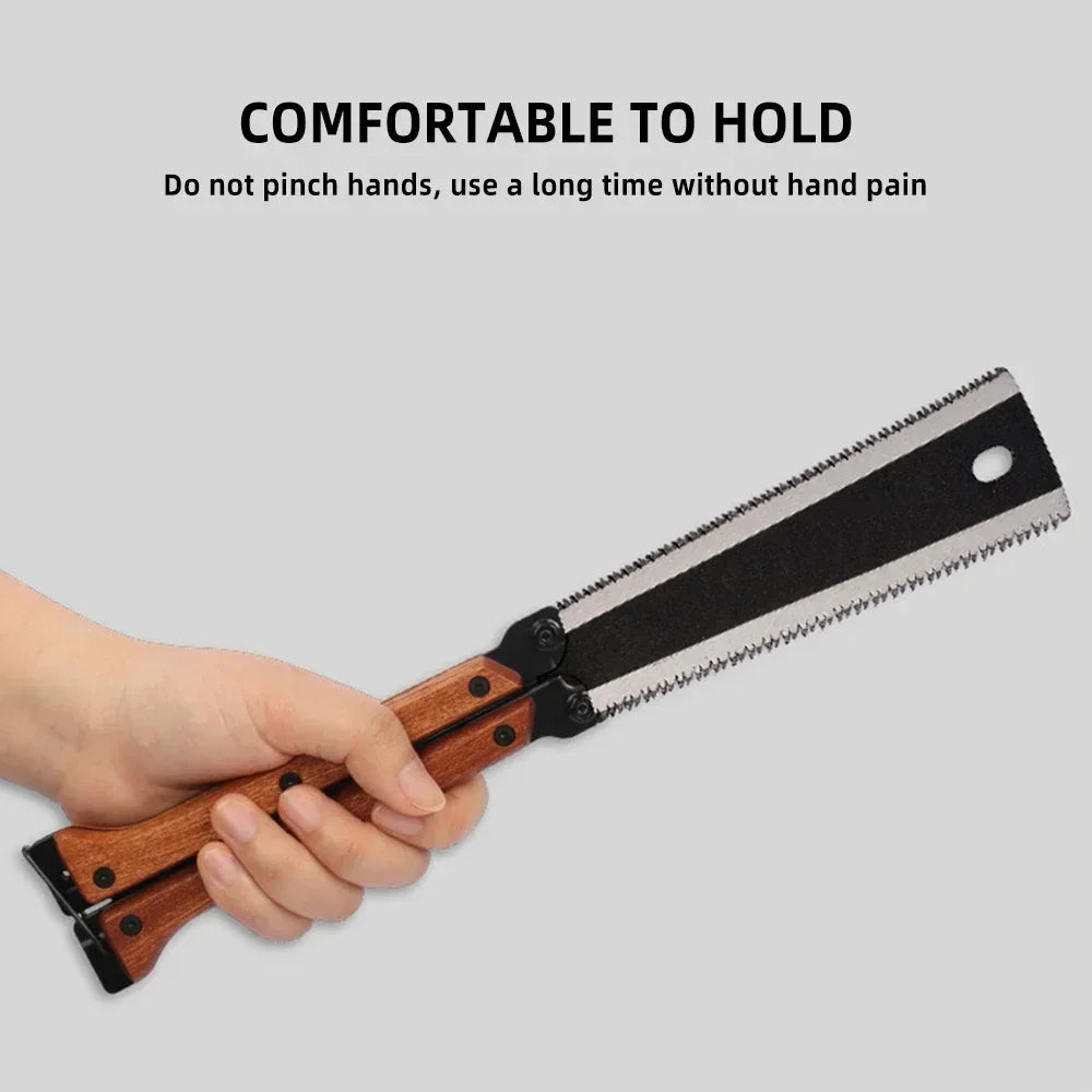 Double-Sided Folding Saw Gardening Pruning Saw Outdoor Camping Industrial Grade Anti Slip and Durable Manual Hardware Tool
