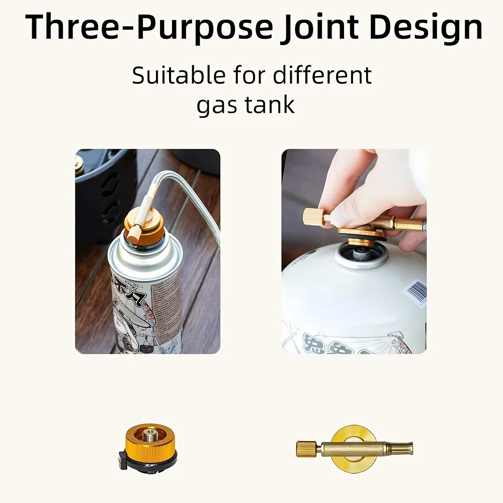 21000W 7-Core Camping Stove High-Power Strong Fire Windproof Electronic Ignition Tourist Gas Stove Burner for Cooking Picnics