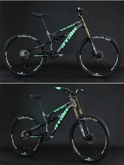 26 inch soft tail mountain bike  air pressure shock absorption outdoor bicycle 11-speed MTB oil brake downhill off-road racing