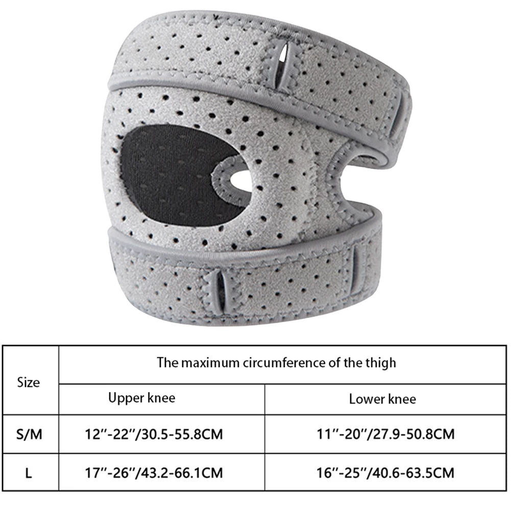 1/2Pcs Kneepad Stabilizer Fitness Knee Pads Adjustable Compression Knee Support Brace Open Patella Support Strap for Workout