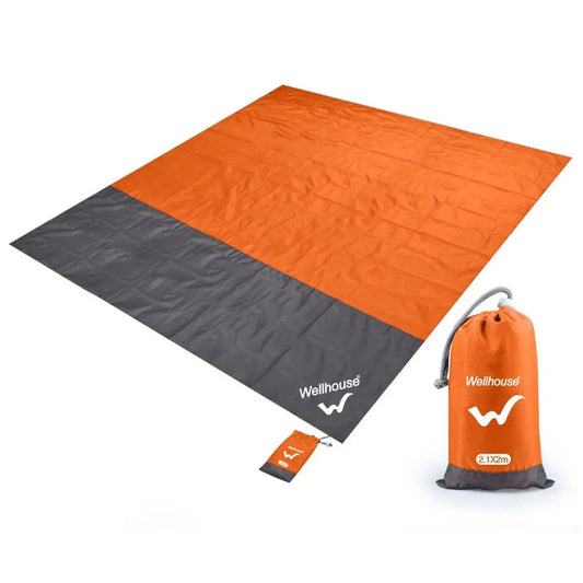 200*210cm Waterproof Tent Floor Tarp Picnic Mat Ultralight Pocket Tent Footprint Beach Tarp with Sack Camping Hiking Accessories